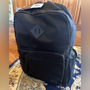 With USB chargers Classic Black Men's Backpack with Front Pocket